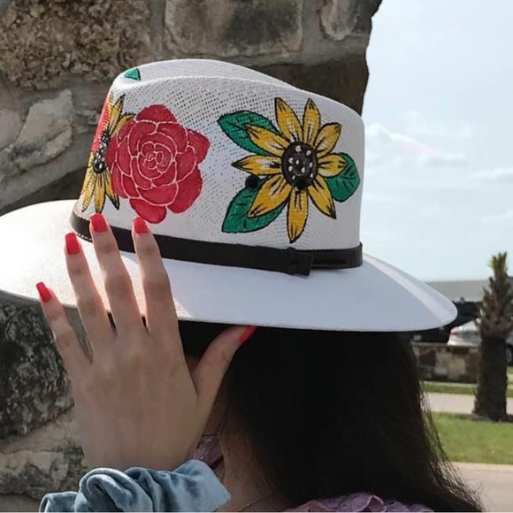 hand painted summer hats - Picture 8 of 10